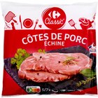 Côtes de porc congelées - CARREFOUR CLASSIC' - Carrefour Market à Anglet Côtes de porc congelées - CARREFOUR CLASSIC' en promo chez Carrefour Market Anglet à 5,99 €