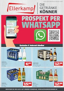 Warsteiner im Getränke Ellerkamp Prospekt "DIE GETRÄNKEKÖNNER" mit 4 Seiten (Ibbenbüren)