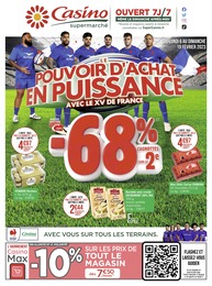 Catalogue Supermarchés de Casino Supermarchés à Épinal Prospectus Casino Supermarchés à Épinal, "Le pouvoir d'achat en puissance avec le XV de France", 38 pages, 06/02/2023 - 19/02/2023