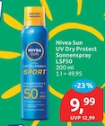 UV Dry Protect Sonnenspray LSF50 von Nivea Sun im aktuellen budni Prospekt