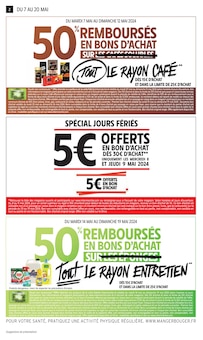 Prospectus Intermarché de la semaine "50% REMBOURSÉS EN BONS D'ACHAT SUR TOUT LE RAYON CAFÉ" avec 2 pages, valide du 07/05/2024 au 20/05/2024 pour Chantepie et alentours