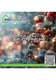 RHG Baucentrum Prospekt: "RHG-Adventskalender – Jetzt anmelden und GEWINNEN!", 1 Seite, 01.12.2024 - 24.12.2024