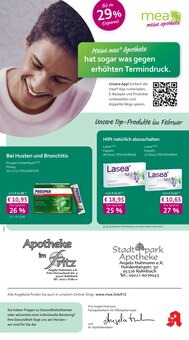 mea - meine apotheke Prospekt der KW 9 "Unsere Februar-Angebote" Aktueller mea - meine apotheke Prospekt "Unsere Februar-Angebote" Seite 1 von 4 Seiten