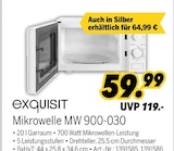 Mikrowelle MW 900-030 im Angebot bei MEDIMAX in Viersen Mikrowelle MW 900-030 Angebote von exquisit bei MEDIMAX Viersen für 59,99 €