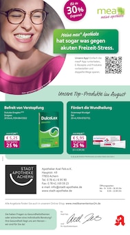 Aktueller mea - meine apotheke Prospekt "Unsere August-Angebote" Seite 1 von 4 Seiten für Achern