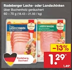 Lachs- oder Landschinken Angebote von Radeberger bei Netto Marken-Discount Frankfurt für 1,29 €