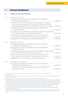 Kaffee im Postbank Prospekt "Preis- und Leistungsverzeichnis" mit 48 Seiten (Karlsruhe)