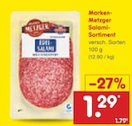 Marken-Metzger Salami-Sortiment bei Netto Marken-Discount im Wassenberg Prospekt für 1,29 €