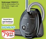 Bodensauger VS06V212 Angebote von Siemens bei GLOBUS Weimar für 9,99 €