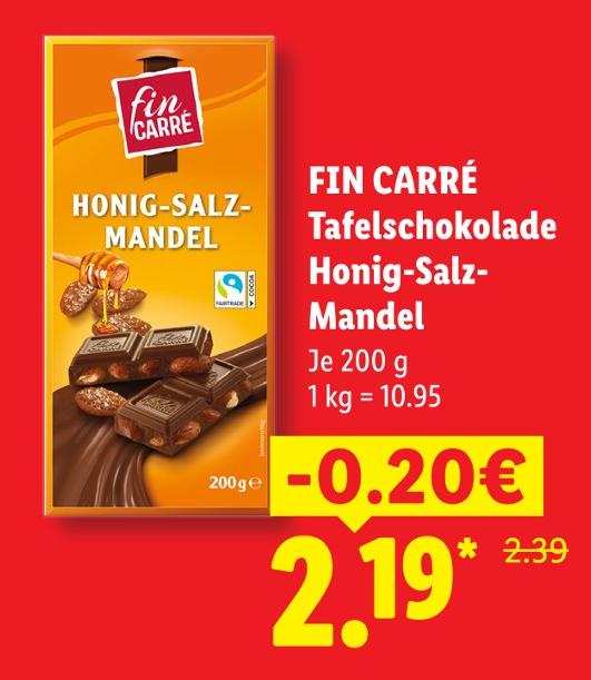 Tafelschokolade Honig-Salz-Mandel