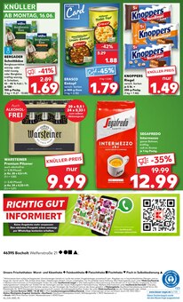 Warsteiner im aktuellen Kaufland Prospekt (Bocholt) Warsteiner im Kaufland Prospekt "KNĂśLLER" mit 54 Seiten (Bocholt)
