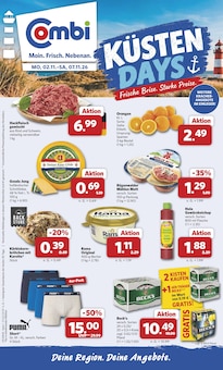 combi Cuxhaven Prospekt der aktuellen Woche, gültig von 02.11.2026 bis 07.11.2026 Aktueller combi Cuxhaven Prospekt "Markt - Angebote" mit 33 Seiten