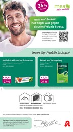 mea - meine apotheke Prospekt für Essen: "Unsere August-Angebote", 4 Seiten, 01.08.2026 - 31.08.2026