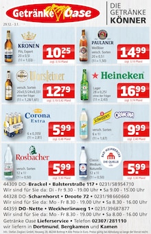 Mineralwasser im aktuellen Getränke Oase Prospekt (Dortmund) Mineralwasser im Getränke Oase Prospekt "Aktuelle Angebote" mit 1 Seiten (Dortmund)