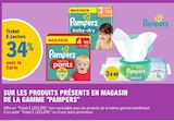 34% avec la carte sur les produits présents en magasin de la gamme pampers - PAMPERS en promo chez E.Leclerc Toulon