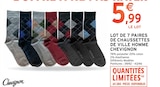 Lot de 7 paires de chaussettes de ville homme - Chevignon en promo chez Intermarché Tours à 5,99 €