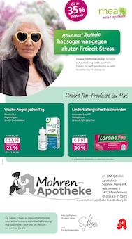 mea - meine apotheke Prospekt der Woche "Unsere Mai-Angebote" Seite 1, 01.05.2026 bis 31.05.2026 für Brandenburg Aktueller mea - meine apotheke Prospekt "Unsere Mai-Angebote" Seite 1 von 4 Seiten für Brandenburg