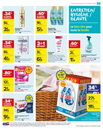 Prix et réduction Omo dans le prospectus Carrefour Market en cours Offre Omo dans le catalogue Carrefour Market du moment à la page 39
