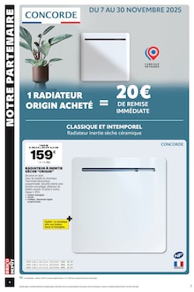 Promotion Radiateur Inertie dans le prospectus Brico Dépôt, valable du 07/11/2025 au 20/11/2025 Promo Radiateur Inertie dans le catalogue Brico Dépôt du moment à la page 4