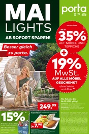 porta Möbel Möbel & Einrichtung Prospekt der aktuellen Woche mit 1 Seite, gültig von 19.05.2025 bis 24.05.2025, in Lage und Umgebung Aktueller porta Möbel Möbel & Einrichtung Prospekt in Lage und Umgebung, "MAILIGHTS" mit 1 Seite, 19.05.2025 - 24.05.2025