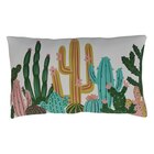 Coussin 50 x 30 cm imprimé Cactus - HYBA en promo chez Carrefour Menton à 6,99 €