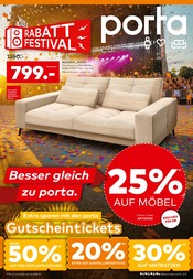 Aktueller porta Möbel Möbel & Einrichtung Prospekt in Aachen und Umgebung, "Besser gleich zu porta." mit 18 Seiten, 15.06.2025 - 28.06.2025