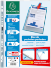 BLOC DE 50 POCHETTES PERFORÉES LISSES EXACOMPTA - EXACOMPTA - Auchan Hypermarché BLOC DE 50 POCHETTES PERFORÉES LISSES EXACOMPTA - EXACOMPTA à 3,90 € dans le catalogue Auchan Hypermarché