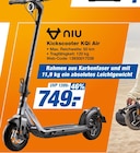 Kickscooter KQi Air im Angebot bei expert in Hannover Kickscooter KQi Air Angebote von NIU bei expert Hannover für 749,00 €
