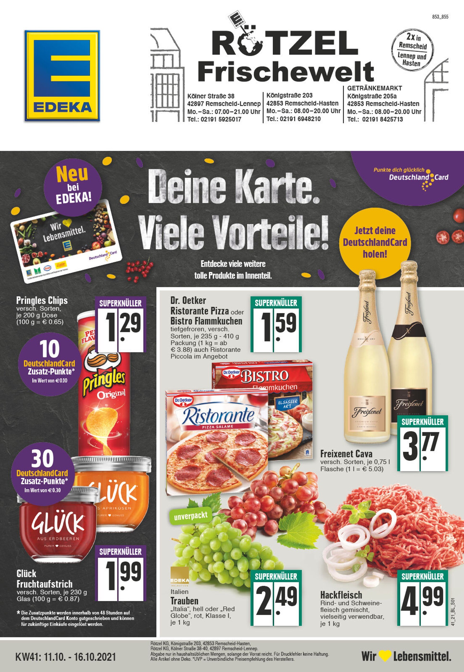 EDEKA Prospekt für Remscheid mit 24 Seiten EDEKA Prospekt für Remscheid: "Aktuelle Angebote", 24 Seiten, 11.10.2021 - 16.10.2021