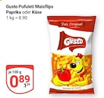 Pufuleti Maisflips Paprika im Angebot bei GLOBUS in Oberhausen Pufuleti Maisflips Paprika Angebote von Gusto bei GLOBUS Oberhausen für 0,89 €
