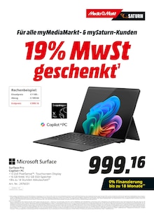 Notebook im MediaMarkt Saturn Prospekt "19% MwSt. geschenkt" mit 34 Seiten (Osnabrück)