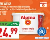 Innen-Weiß im Angebot bei Marktkauf in Ibbenbüren Innen-Weiß Angebote von Alpina bei Marktkauf Ibbenbüren für 24,99 €
