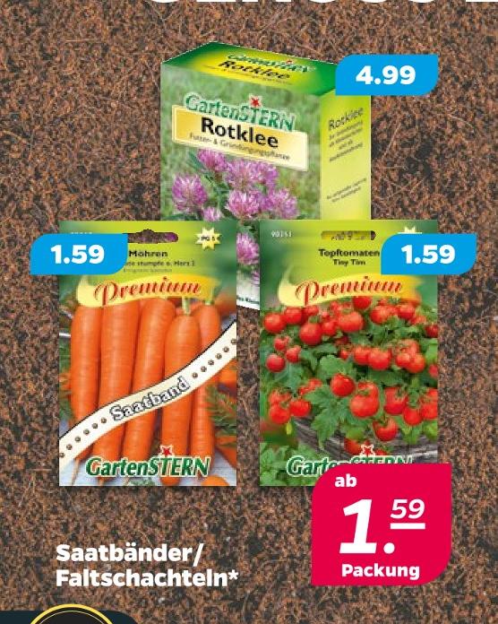 Saatbänder/ Faltschachteln*