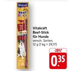 Beef-Stick für Hunde im Angebot bei E center in Filderstadt Beef-Stick für Hunde Angebote von Vitakraft bei E center Filderstadt für 0,35 €
