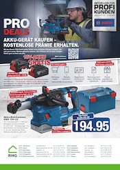 Aktueller RHG Baucentrum Baumarkt Prospekt in Niederwürschnitz und Umgebung, "Aktuelles für Profi-Kunden - Bosch" mit 2 Seiten, 05.06.2025 - 30.06.2025