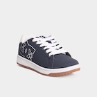 Tennis basses à lacets en cuir bleu marine garçon dans le catalogue La Halle