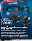 Akku-Trockenbauschrauber GTB 18V-45 im Angebot bei RHG Baucentrum in Zwickau Akku-Trockenbauschrauber GTB 18V-45 Angebote von Bosch bei RHG Baucentrum Zwickau für 329,95 €