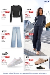 Prix et réduction Jean Femme dans le prospectus Intersport en cours Offre Jean Femme dans le catalogue Intersport du moment à la page 7
