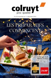 Catalogue Colruyt à La Côte, avec 20 pages Prospectus Colruyt à La Côte, "Les préparatifs commencent", 20 pages, 30/11/2022 - 11/12/2022