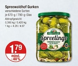 Gurken Angebote von Spreewaldhof bei V-Markt München für 1,79 €