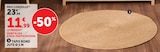 Tapis rond jute ø 1 m en promo chez Super U Bourges à 11,99 €