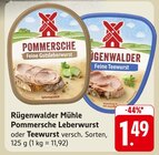 Pommersche Leberwurst oder Teewurst im Angebot bei E center in Reutlingen Pommersche Leberwurst oder Teewurst Angebote von Rügenwalder Mühle bei E center Reutlingen für 1,49 €