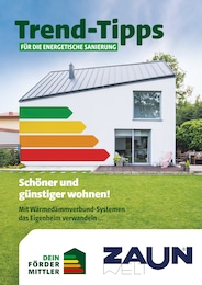 Aktueller Zaun Baustoffe Prospekt, "Trend-Tipps für die energetische Sanierung", mit Angeboten der Woche, gültig von 14.03.2025 bis 14.03.2025