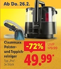 Polster- und Teppichreiniger von Cleanmaxx im aktuellen Lidl Prospekt