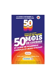 Prospectus Super U à Tremblay-en-France, "50 ANS MAGASINS U", 1 page, 16/09/2025 - 19/09/2025