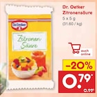 Zitronensäure im Angebot bei Netto Marken-Discount in Wiesbaden Zitronensäure Angebote von Dr. Oetker bei Netto Marken-Discount Wiesbaden für 0,79 €