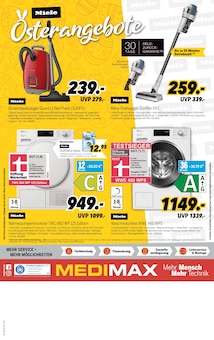 Waschmaschine im MEDIMAX Prospekt "DER OSTERHASE KANN EINPACKEN" mit 8 Seiten (Magdeburg)
