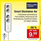 Smart Steckdose 4er im Angebot bei Zimmermann in Gronau Smart Steckdose 4er Angebote von Müller Licht bei Zimmermann Gronau für 9,99 €