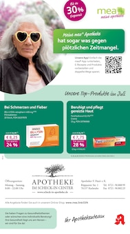 mea - meine apotheke Prospekt Unsere Juli-Angebote mit 4 Seiten