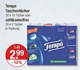 Taschentücher soft&sensitive von Tempo im aktuellen V-Markt Prospekt für 2,99 €